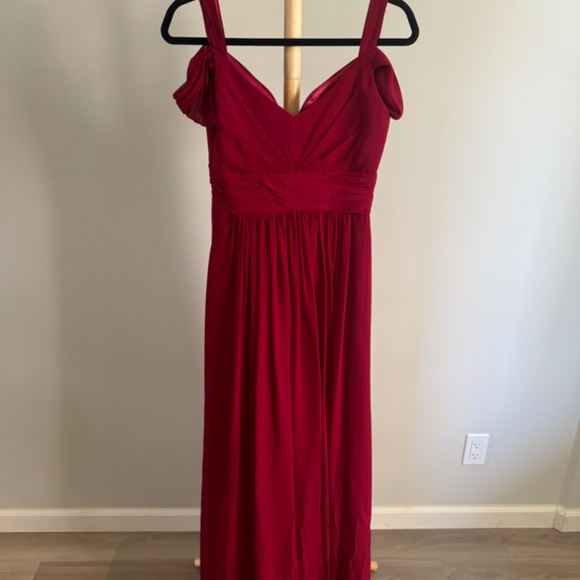 LULUS x Bariano Ocean of Elegance Wine Red Maxi Dress Size XS - Picture 7 of 12
